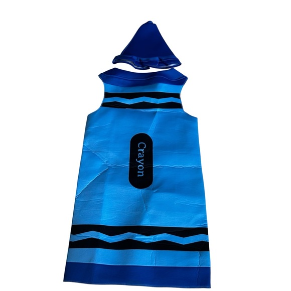 Dress Up America Blue Crayon Kids Youth Halloween Costume Size Large 12-14 - Picture 1 of 11
